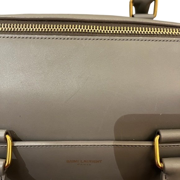 Saint Laurent Classic Duffle 6 Smooth Leather Zip Top Doctor Crossbody Tote Bag - Picture 12 of 16